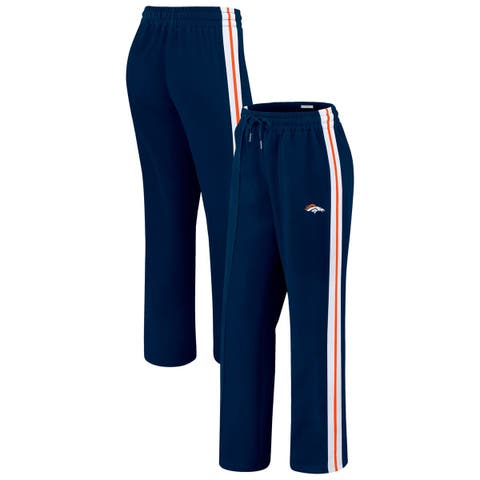 Women's WEAR by Erin Andrews Navy Denver Broncos Color-Block Straight Leg Pants