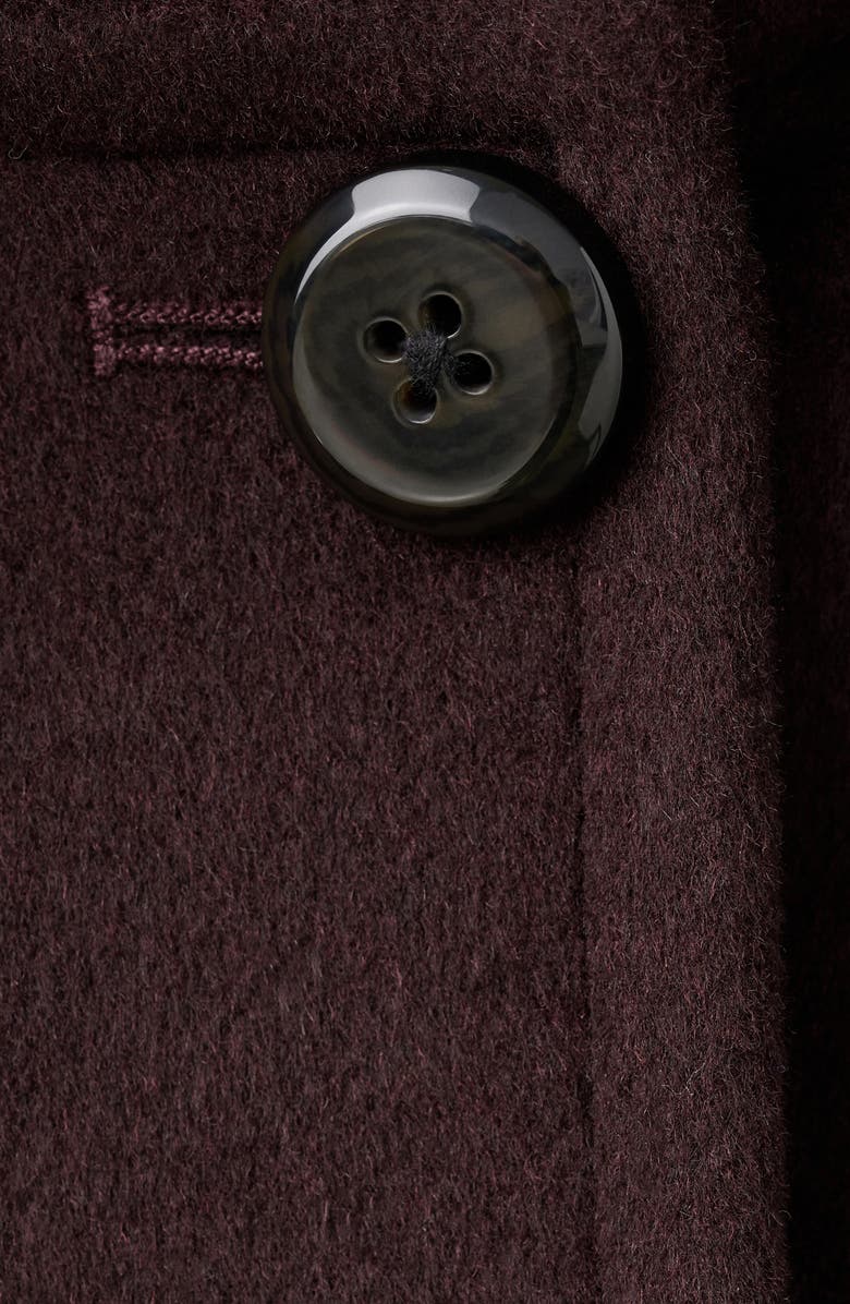 MANGO Wool Blend Crop Jacket, Alternate, color, Maroon