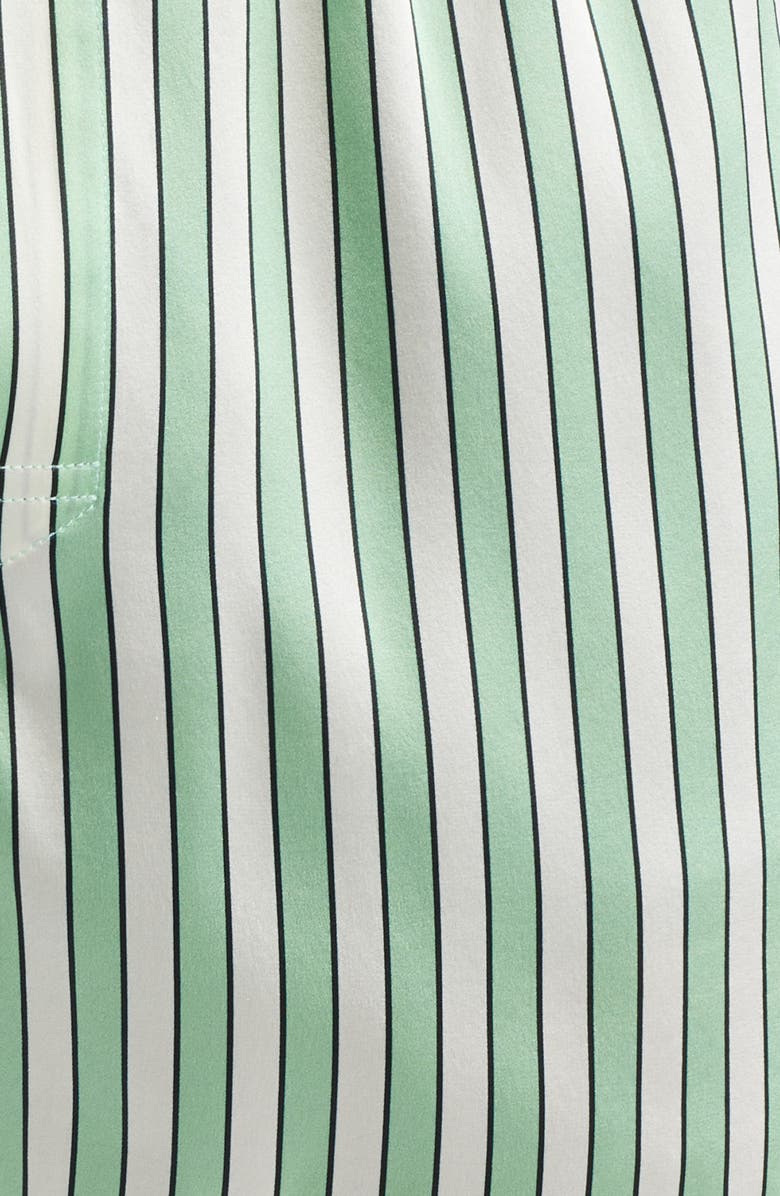 TOM FORD Stripe Stretch Silk Boxer Shorts, Alternate, color, Light Green/ White