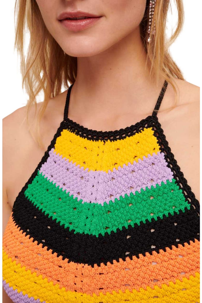 Matrix Crochet Halter Neck Top, Alternate, color, MULTICOLOR