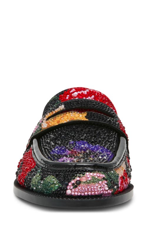 Betsey Johnson Liona Rhinestone Floral Mule In Multi