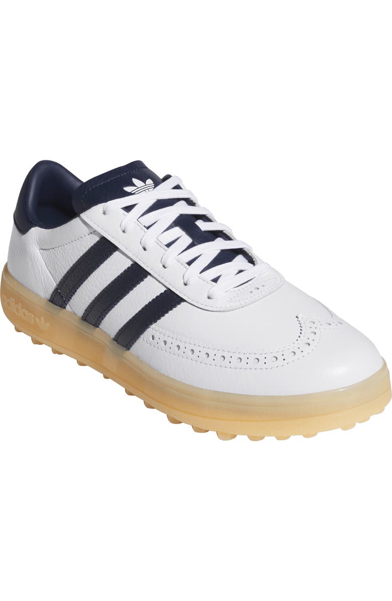 adidas Course Cup Spikeless Golf Sneaker, Main, color, White/ Indigo/ Gum
