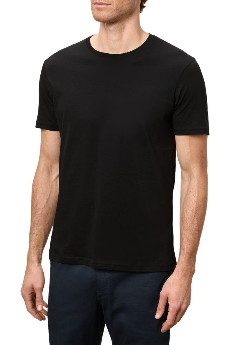 Organic Cotton Softspun Essential Crewneck Tee, Alternate, color, Black