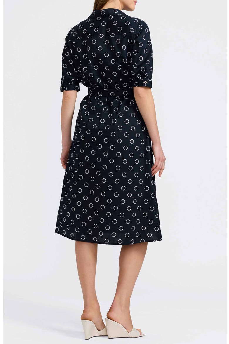 Esther Circle Print Cotton Shirtdress, Alternate, color, BLACK/ WHITE