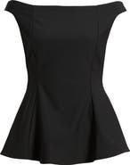 MANGO Off the Shoulder Peplum Top