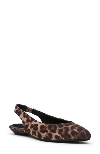 Anne Klein Oliff Slingback Flat In Animal Print