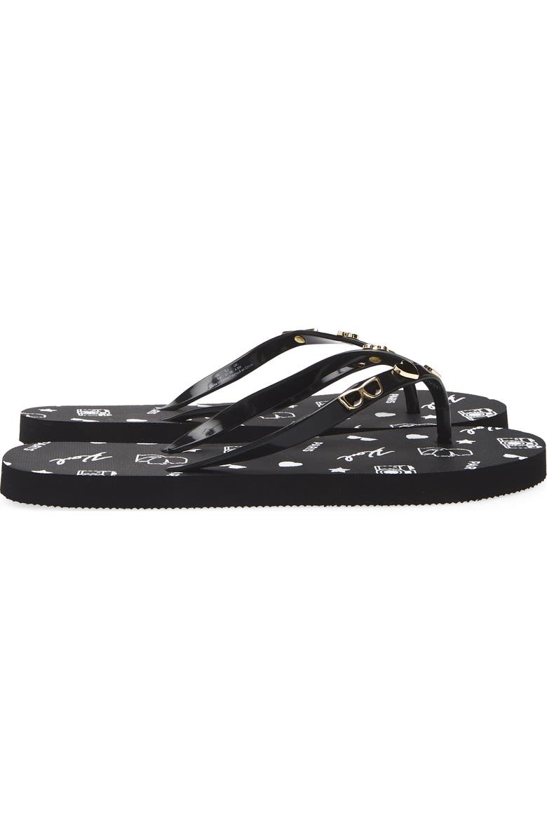 KARL LAGERFELD PARIS Zaid Flip Flop Sandal, Alternate, color, Black