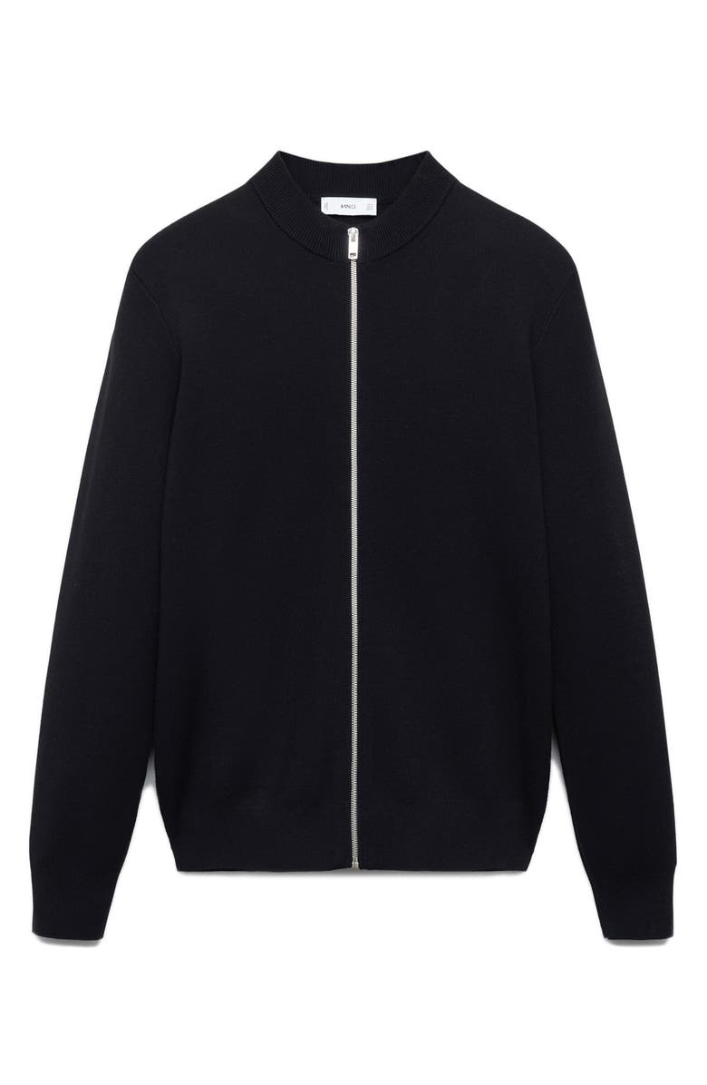 MANGO Textured Full-Zip Knit Cardigan, Alternate, color,