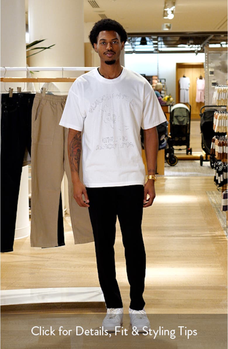 Athletic Distressed Logo Cotton Graphic T-Shirt, sales video thumbnail