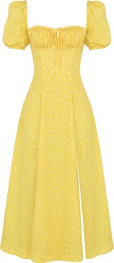 HOUSE OF CB Tallulah Puff Sleeve Midi Dress