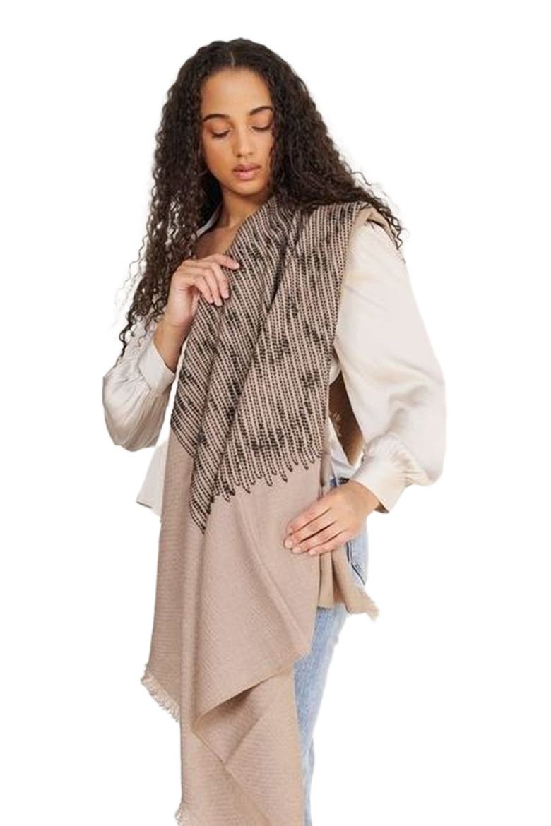 Flo Brown Merino Textured Handloom Throw, Main, color, Brown