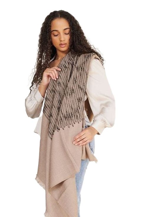 Flo Brown Merino Textured Handloom Throw