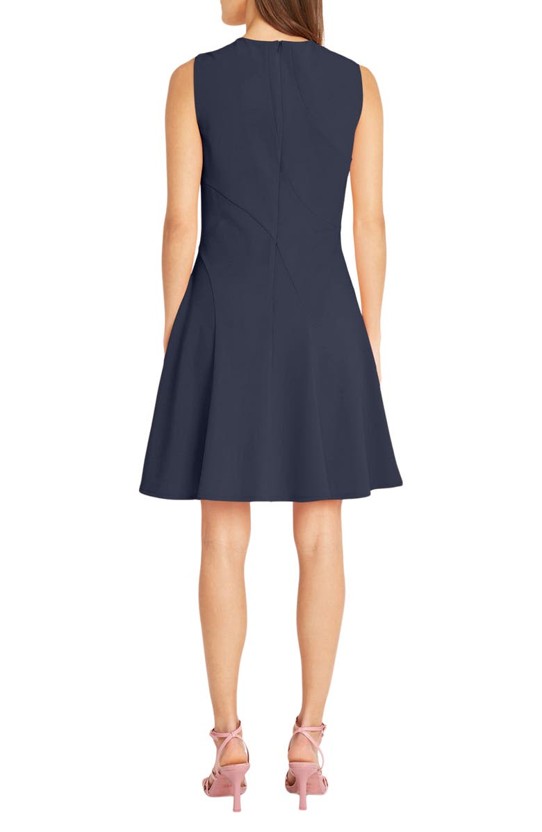 DONNA MORGAN FOR MAGGY Sleeveless Fit and Flare Dress, Alternate, color, Navy Blazer
