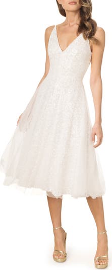 Sequined Plunge Neck Sleeveless Column Gown