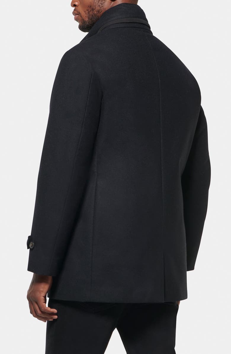 Norwegian Wool Slim Waterproof 750 Fill Power Down Car Coat, Alternate, color, Black