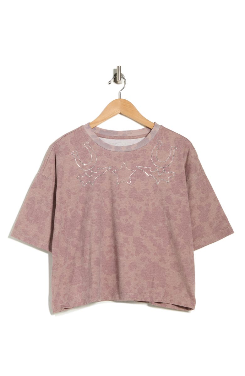 Hi Res Rhinestone Embellished Cotton T-Shirt, Main, color, Brown Cow