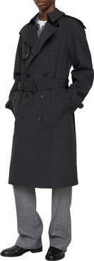 Burberry Long Bonded Stretch Wool Trench Coat
