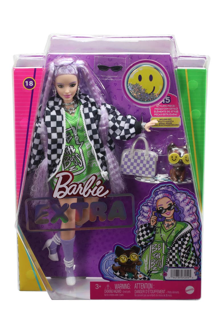 Barbie® Extra Race Car Jacket Doll, Main, color, MULTI