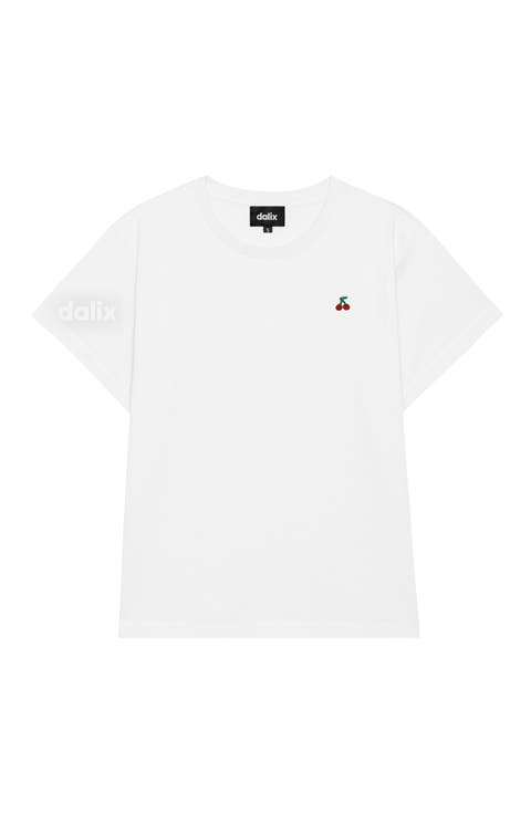 Womens Lil Cherry Lightweight High Waisted Tee