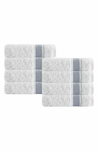 DePera Unique 8-Piece Turkish Cotton Hand Towels