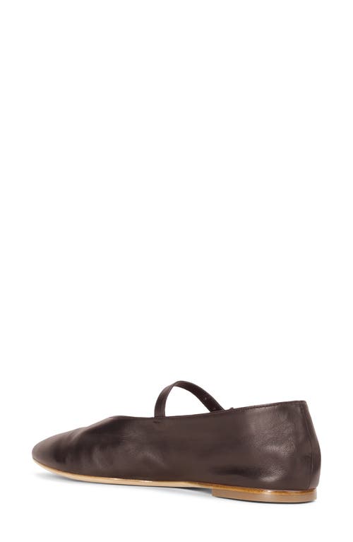 Staud Alba Mary Jane Ballet Flats Espresso In Multi