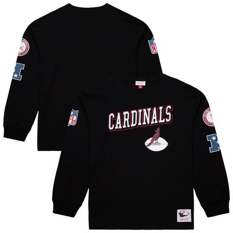 Men's Mitchell & Ness  Black Arizona Cardinals Training Camp Vintage Logos Long Sleeve T-Shirt