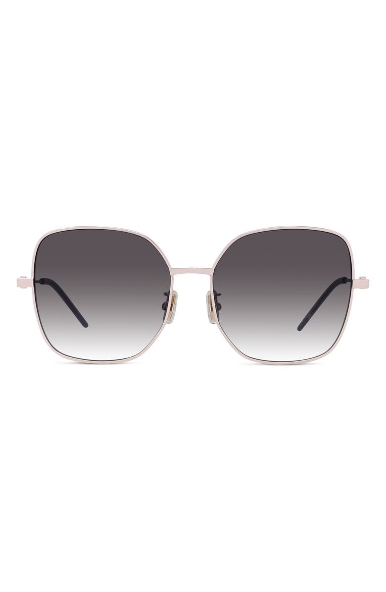 Givenchy GV Speed Gradient Square Sunglasses, Main, color, Shiny Rose Gold / Smoke