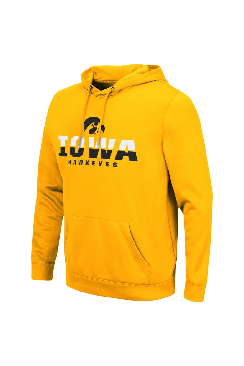 Men's Colosseum Gold Iowa Hawkeyes Lantern Pullover Hoodie, Alternate, color, Gold
