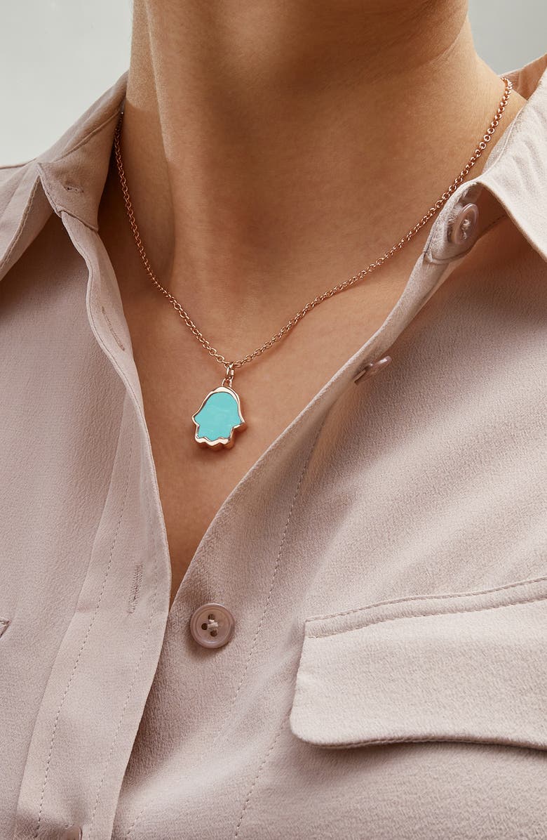 Monica Vinader Atlantis Hamsa Semiprecious Stone Enhancer, Alternate, color,