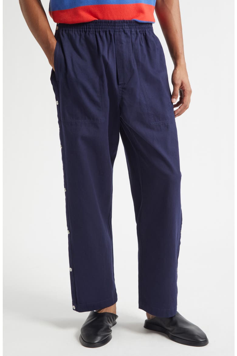Twill Tear Away Track Pants, Main, color, NAVY