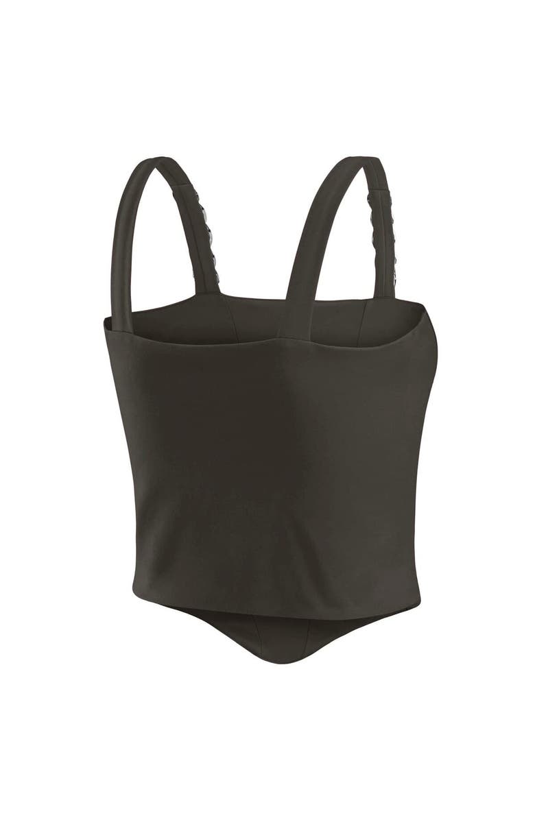 WEAR by Erin Andrews Women's WEAR by Erin Andrews x Gracie Hunt Pewter Tampa Bay Buccaneers Chain Link Corset Top, Alternate, color, 