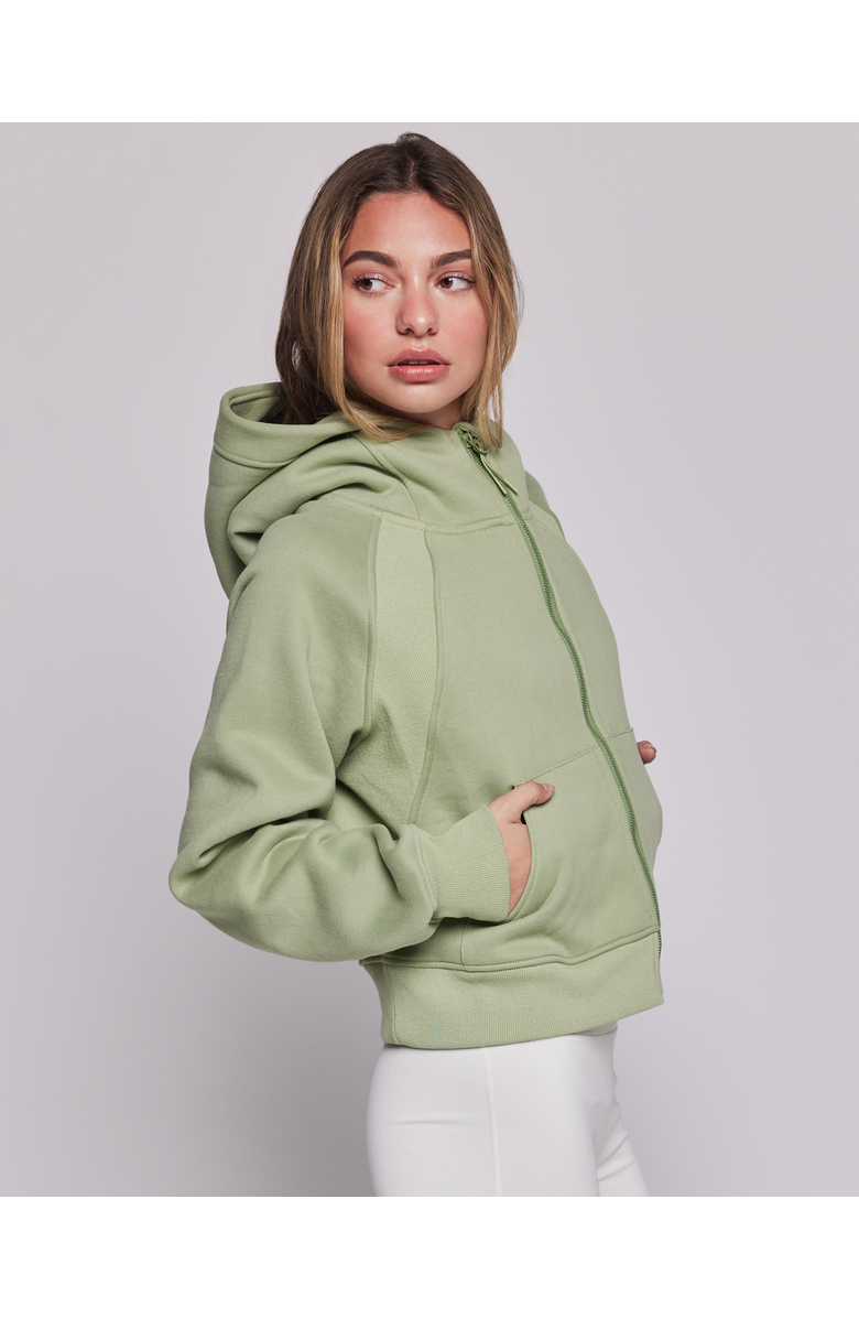 Rebody Active Effortless Fleece Full Zip Hoodie, Alternate, color, Matcha