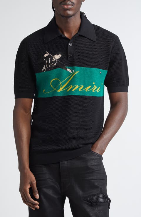 Tシャツ・カットソー AMIRI Men Polo Shirts AMJYTE1165BLACK Black Men's AMIRI Polo Shirts | Nordstrom