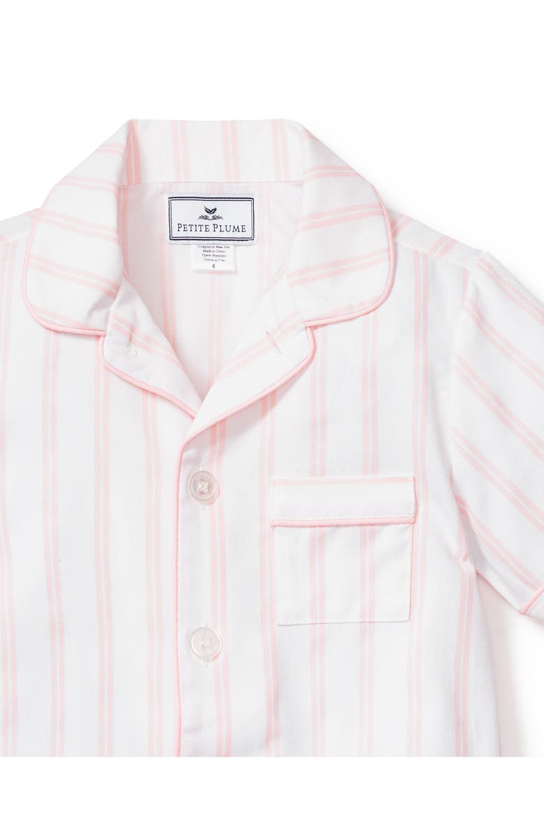 Petite Plume Kids' Stripe Two-Piece Short Pajamas, Alternate, color, 