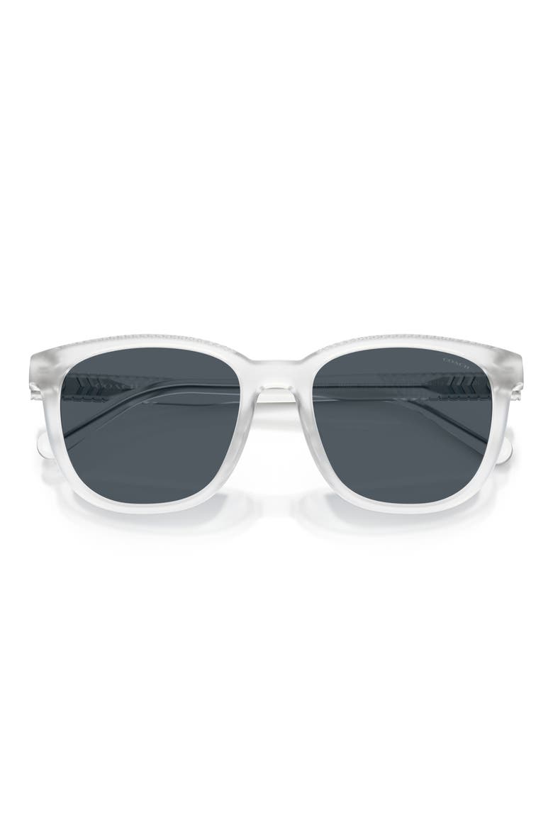 54mm Square Sunglasses, Alternate, color, TRANSPARENT CLEAR / BLUE GREY