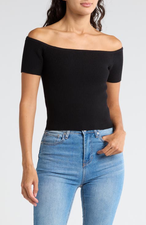 Compact Off the Shoulder Sweater Top