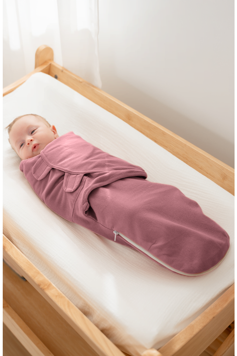Easy Swaddle Blankets with Zipper, Alternate, color, Light Blush, Blush, Mauve