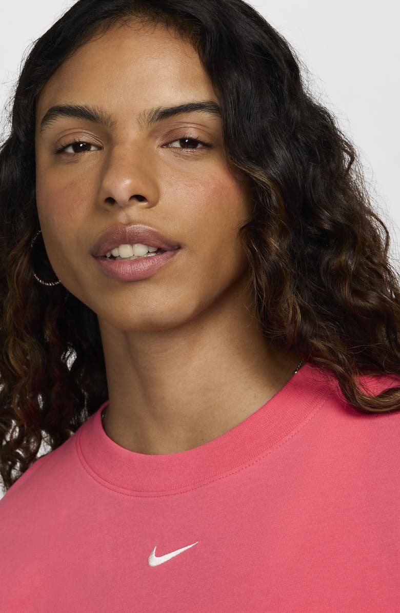 Nike Sportswear Chill Knit Oversized T-Shirt Dress, Alternate, color, Aster Pink/ Sail