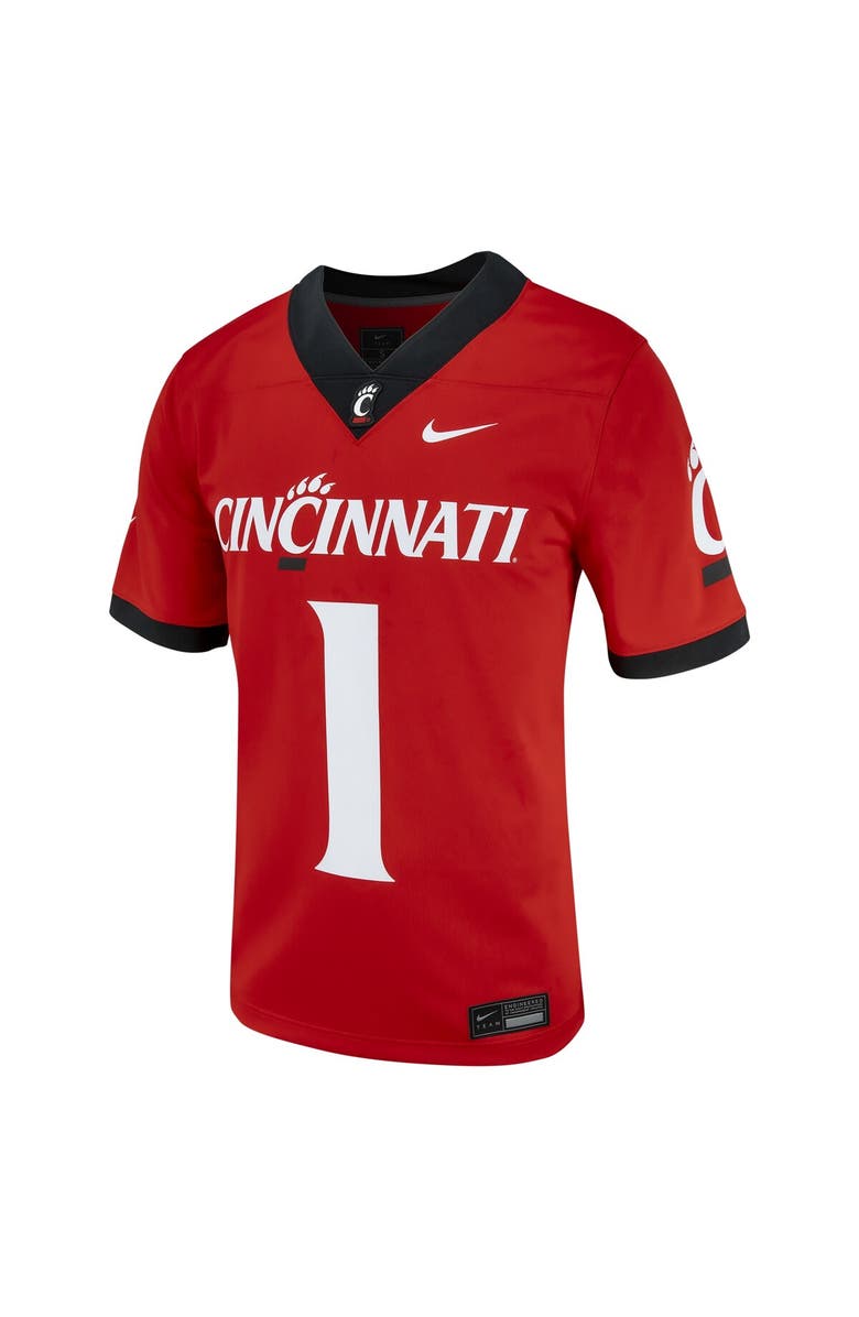 Nike Men's Nike #1 Red Cincinnati Bearcats Untouchable Football Jersey, Alternate, color, 
