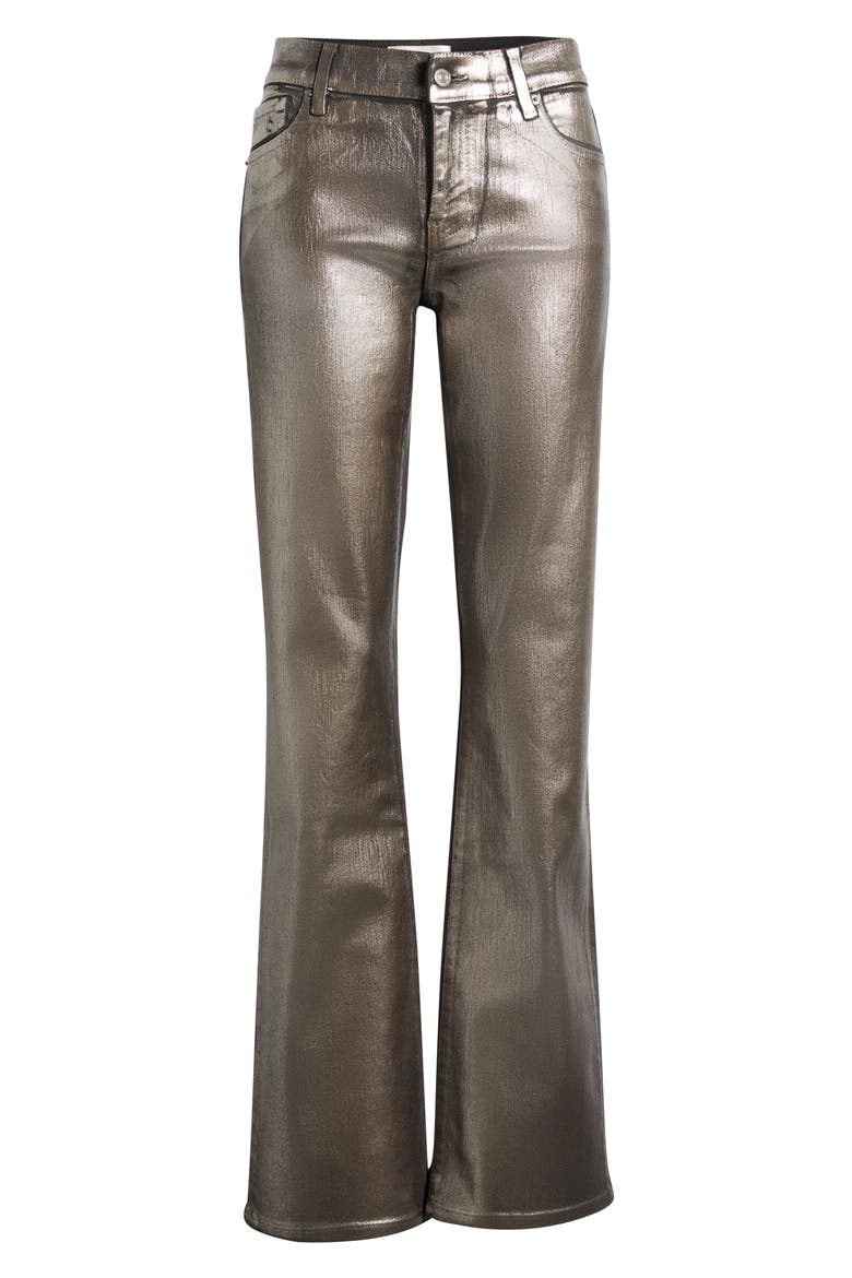 The Rodeo Coated High Waist Bootcut Jeans, Main, color, WHITE GOLD