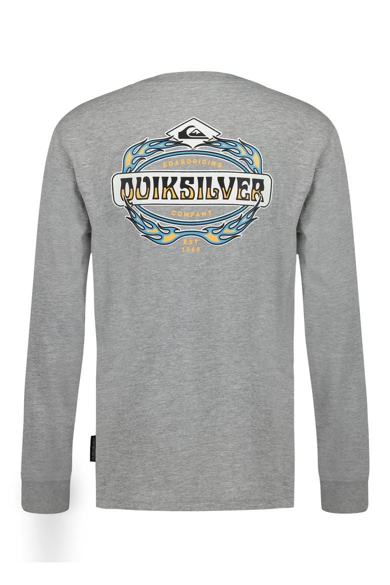 Kids' Flames Graphic T-Shirt, Alternate, color, GREY HEATHER