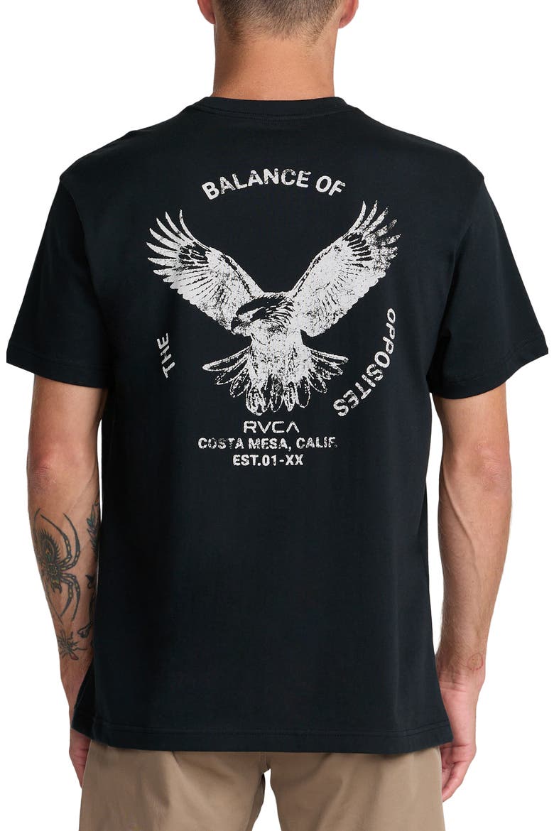 Soaring Cotton Graphic T-Shirt, Alternate, color, BLACK
