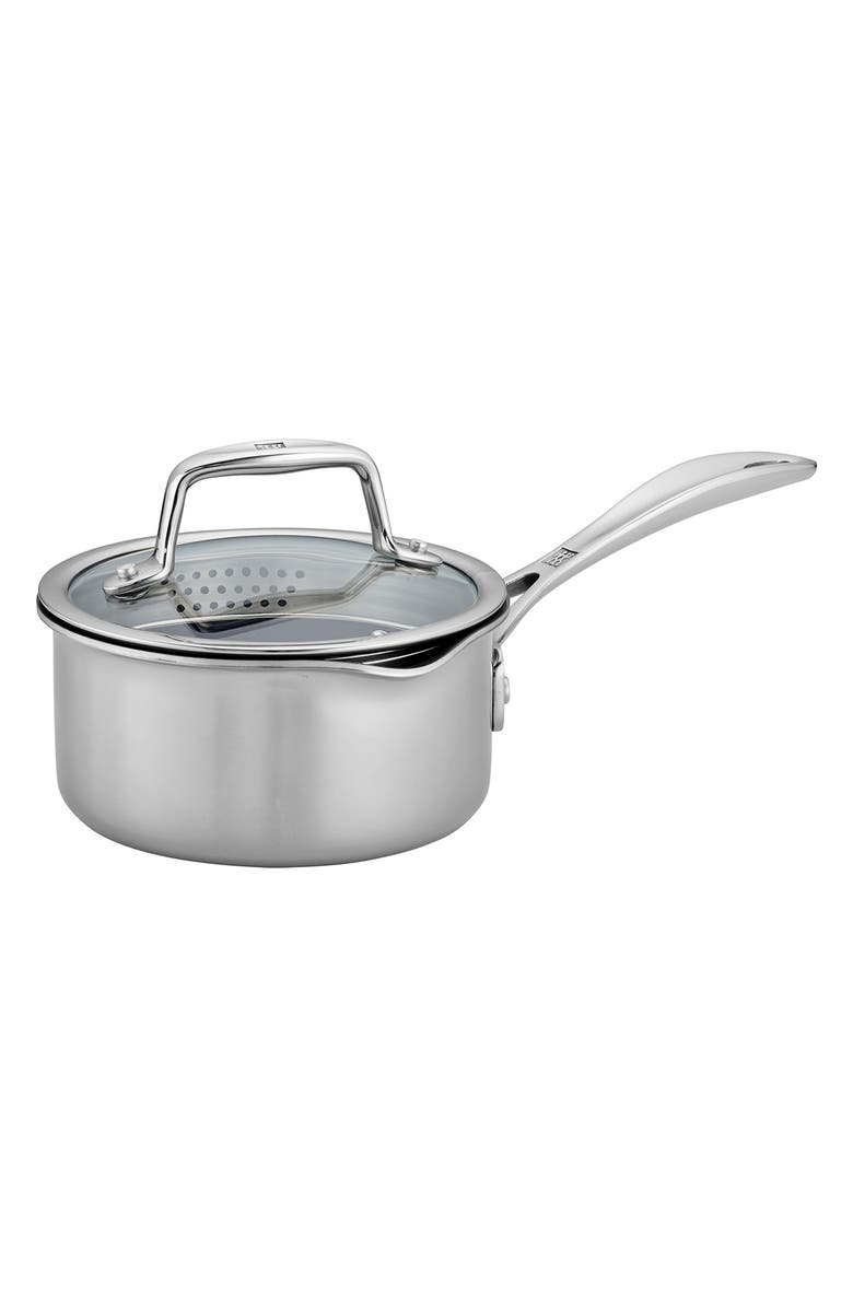 ZWILLING Clad CFX 1-Quart Nonstick Saucepan, Main, color, Stainless Steel