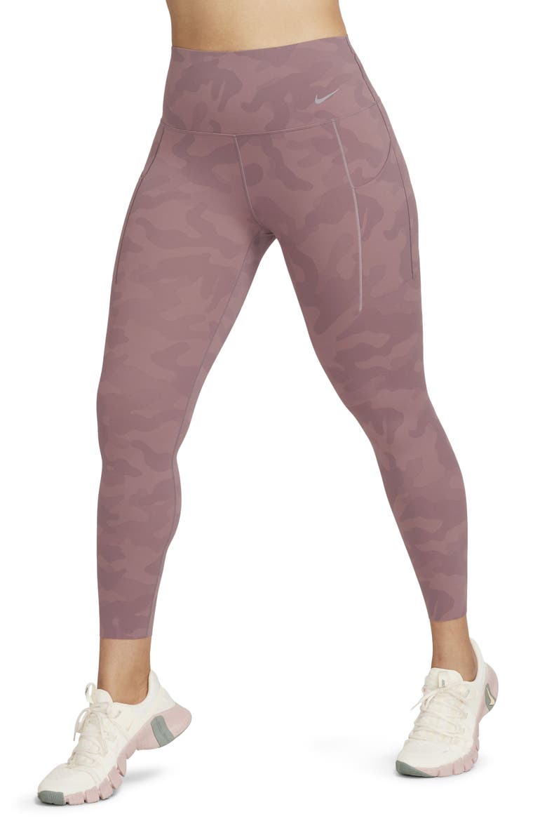 Universa Dri-FIT High Rise 7/8 Tights, Main, color, SMOKEY MAUVE/ BLACK