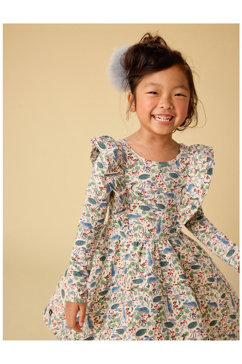 Ruffle Shoulder Ballet Dress, Alternate, color, Rabbit & Turtle Folktale