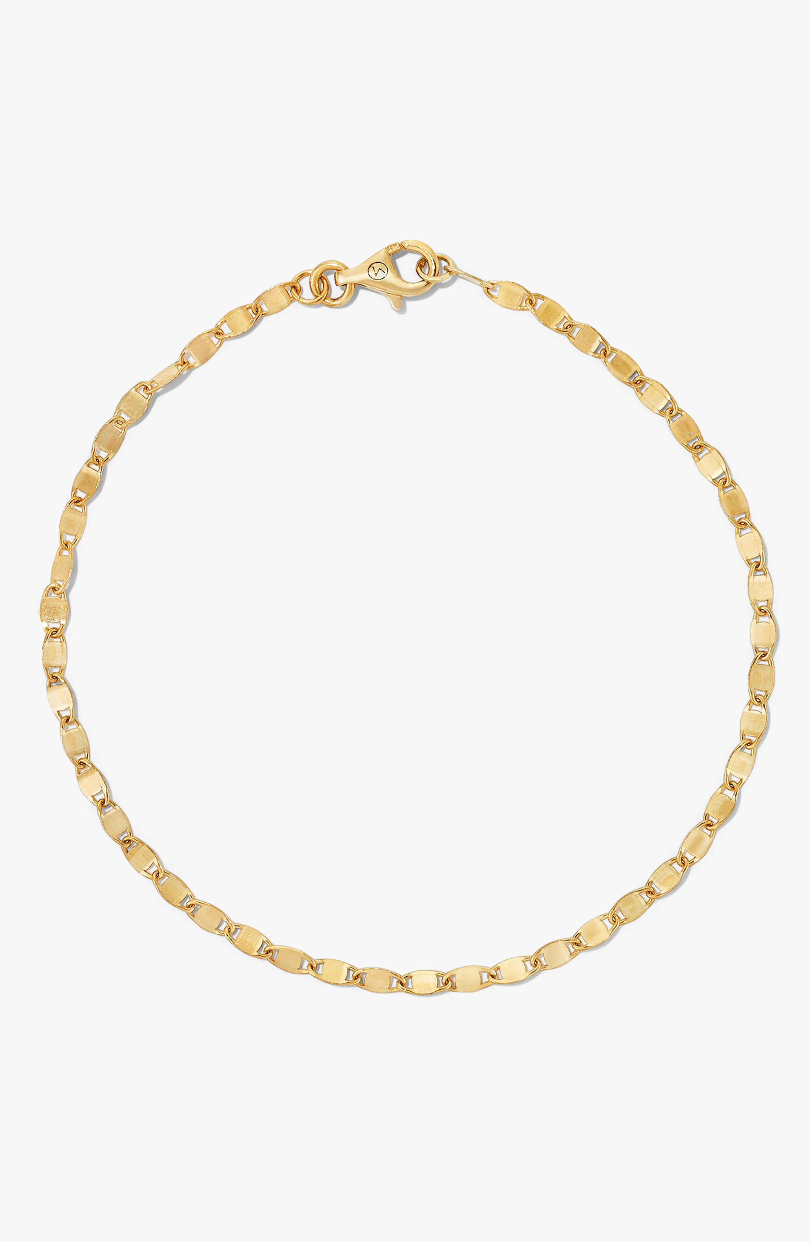 MEJURI Anchor Chain Bracelet in 14K Yellow Gold 