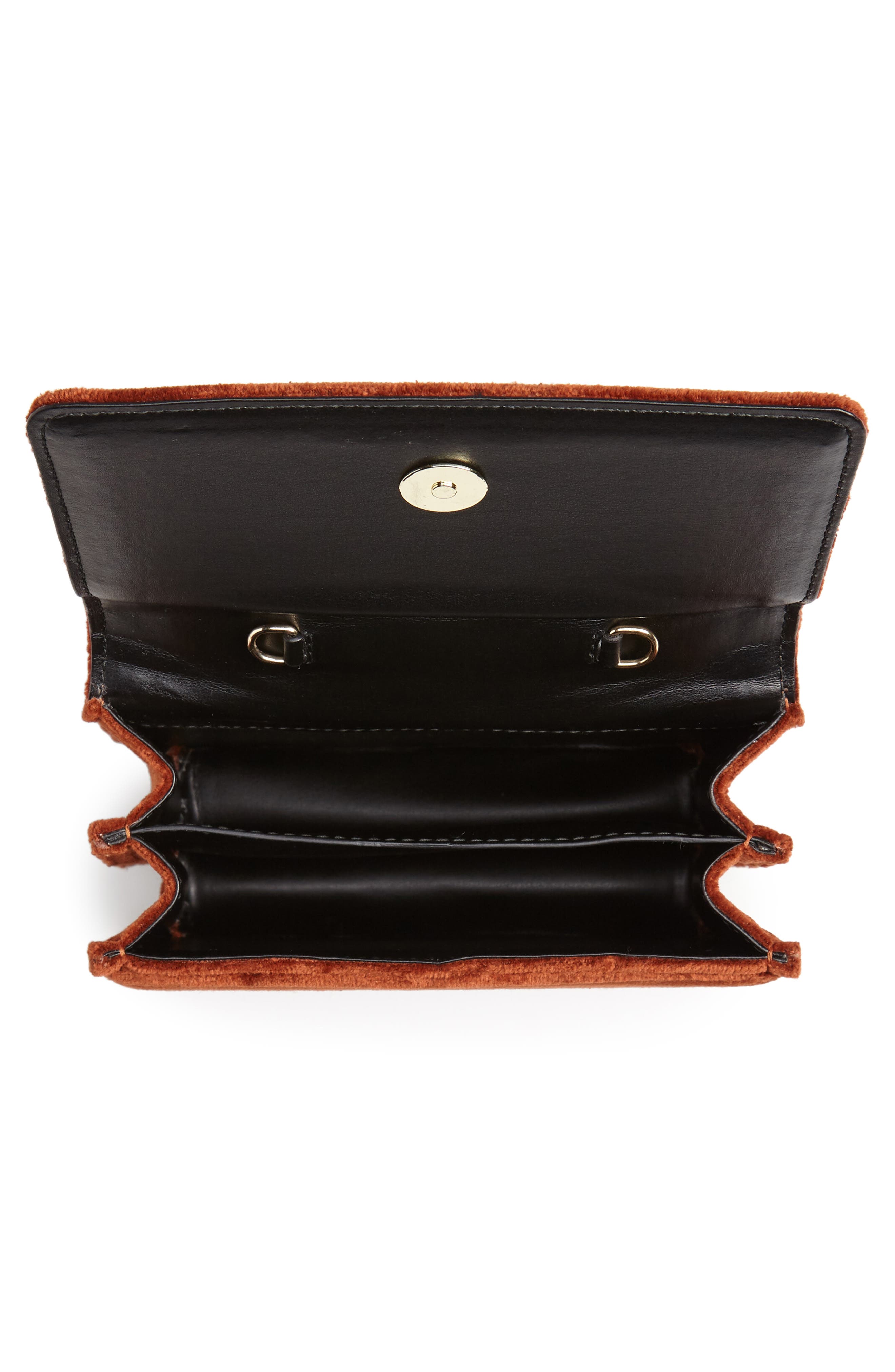 M2MALLETIER Mini La Collectionneuse Velvet Crossbody Bag, Alternate, color, 