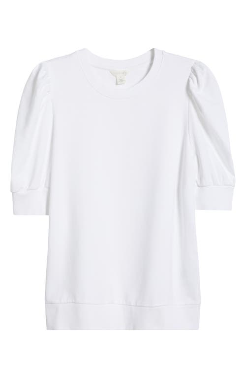 Caslonr Caslon(r) Puff Short Sleeve Sweatshirt In White