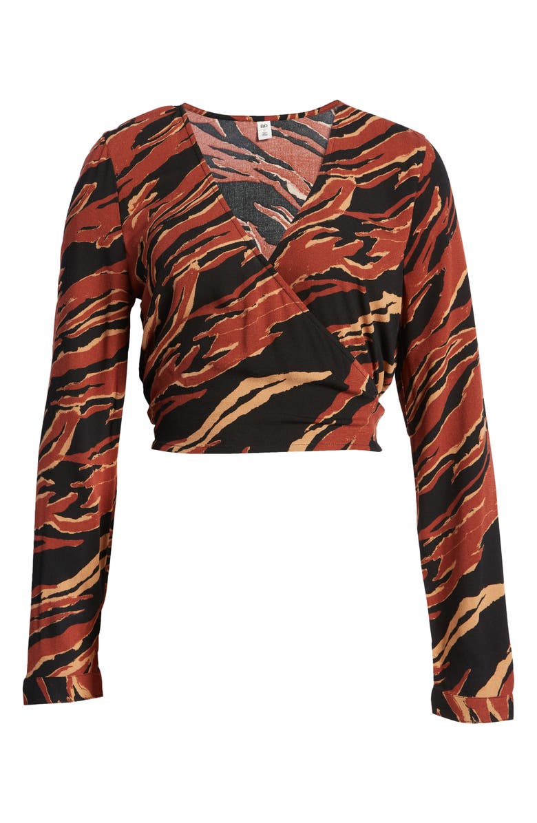 BP. Surplice V-Neck Crop Top, Alternate, color, 