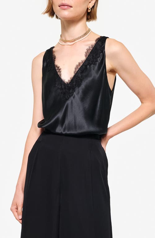 Cami Nyc Marris Sleeveless Silk Top In Black